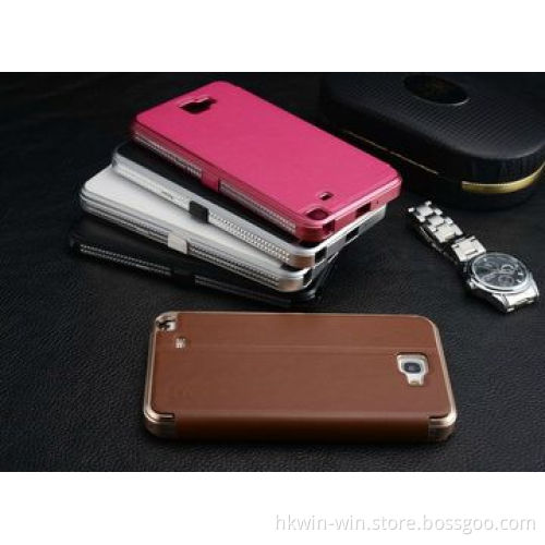 Luxury and High Quality Aluminum Metal Bumper Case for iPhone 5/5S, with Cow Leather Cover
